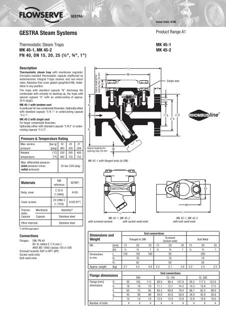 GESTRA Steam Systems