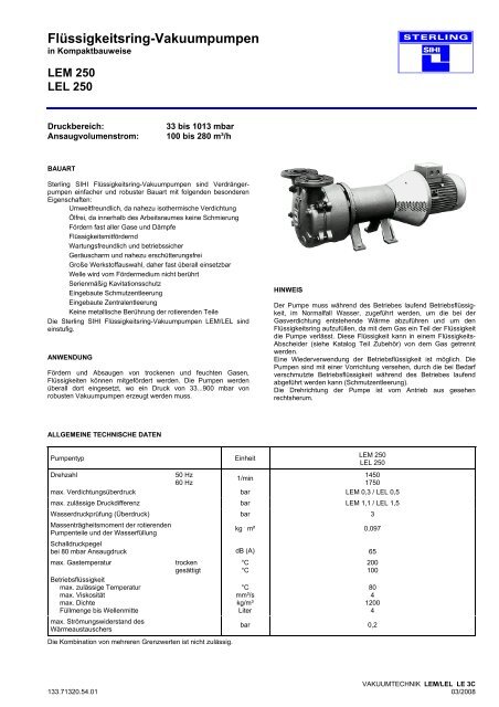 Doku LEM 250 Flansch, 100