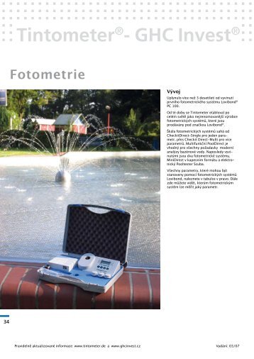 Katalog Lovibond fotometrie.pdf - GHC Invest