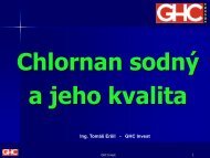 PotravinÃ¡ÅskÃ½ chlornan sodnÃ½ - GHC Invest