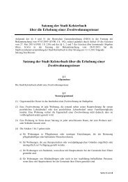 Zweitwohnungssteuersatzung - Kelsterbach