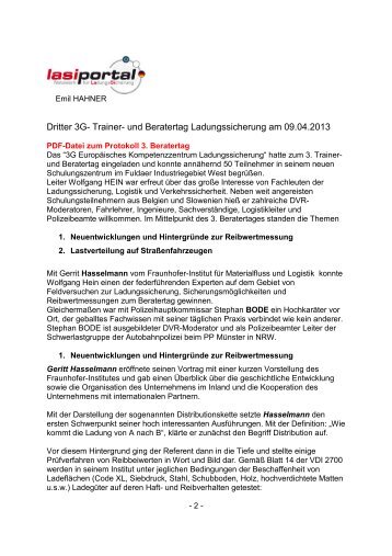 Bericht über den 3G-Trainer-und Beratertag Ladungssicherung (pdf ...
