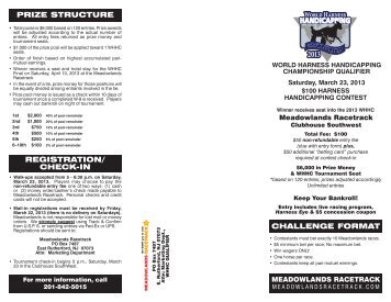 to download brochure. - Meadowlands Racetrack