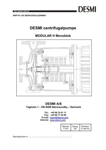 DESMI centrifugalpumpe MODULAR H Monoblok DESMI A/S