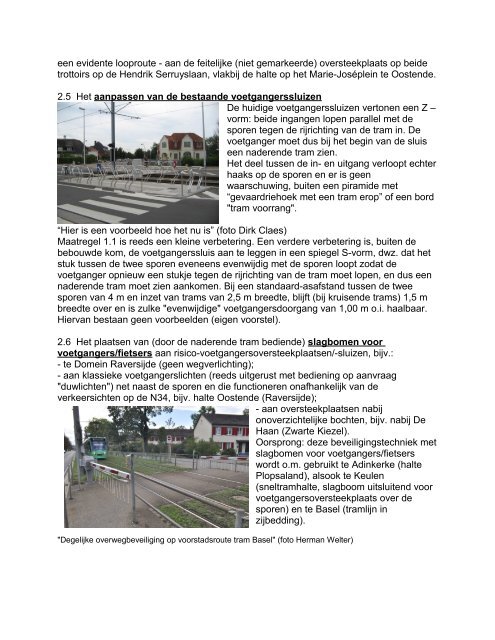 Verkeersveiligheidsplan kusttram - aanbevelingen - NL