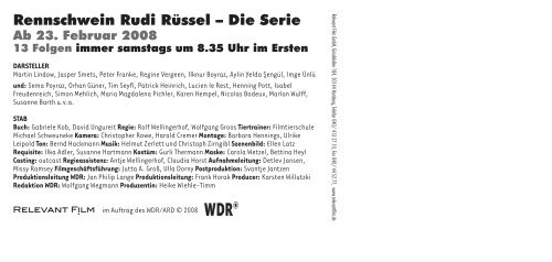 Rennschwein Rudi Russel - Die Serie - - relevant f!