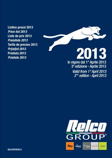 Listino Completo 2013 III Edizione - Relco Group