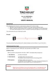 USER'S MANUAL - TAG Heuer Timing Systems