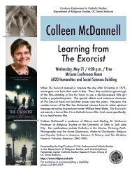 Colleen McDannell - Department of Religious Studies