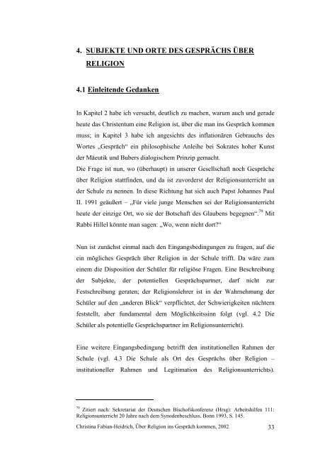 ÃBER RELIGION INS GESPRÃCH KOMMEN - Religionslehrer im ...