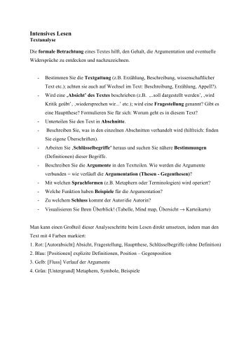 Intensives Lesen - Religionswissenschaft