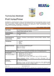 Technische Merkblätter - PROSOL Lacke + Farben GmbH