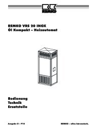 REMKO VRS 20 INOX Ãl Kompakt â Heizautomat Bedienung ...