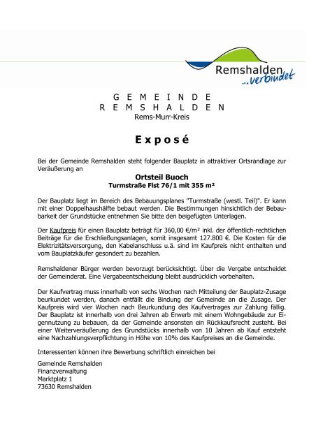 Formular - Gemeinde Remshalden