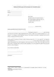 Modelo de Declaração de Participação em Assembleia Geral - REN