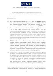 A. REN – Redes Energéticas Nacionais SGPS, SA