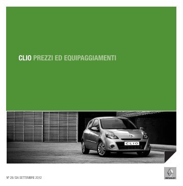 CLIO PREZZI ED EQUIPAGGIAMENTI - Renault