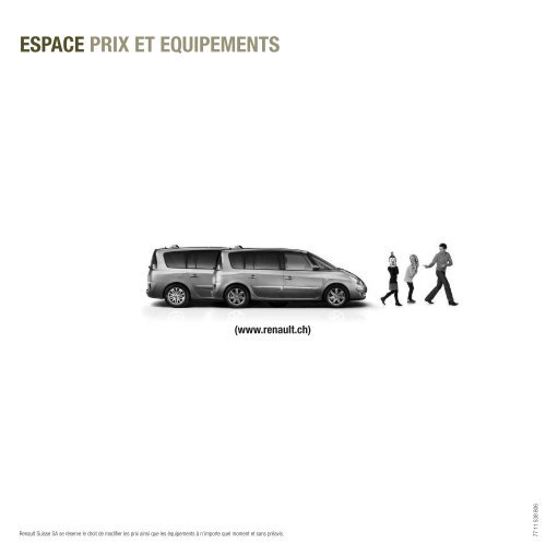 ESPACE PRIX ET ÉQUIPEMENTS - Renault