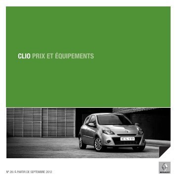 CLIO PRIX ET ÉQUIPEMENTS - Renault