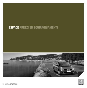 ESPACE PREZZI ED EQUIPAGGIAMENTI - Renault