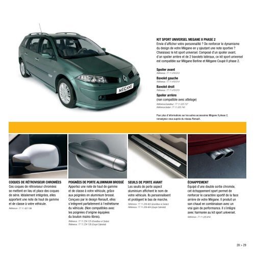 ACCESSOIRES PERSONNALISATION 2009 - Renault.be