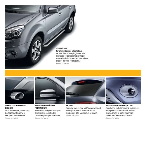 ACCESSOIRES PERSONNALISATION 2009 - Renault.be