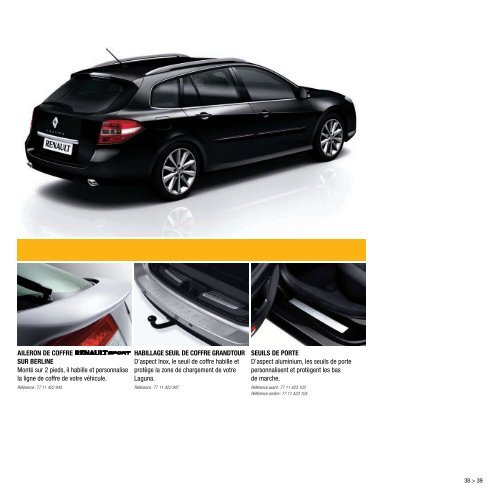 ACCESSOIRES PERSONNALISATION 2009 - Renault.be