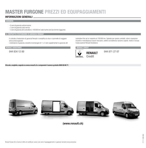 MASTER FURGONE PREZZI ED EQUIPAGGIAMENTI - Renault