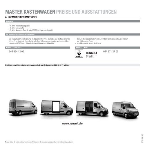 master kastenwagen preise und ausstattungen - Renault