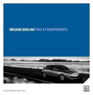 MEGANE BERLINE PRIX ET ÃQUIPEMENTS - Renault