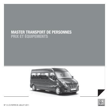 master transport de personnes prix et Ã©quipements - Renault