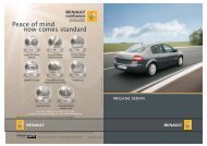 Peace of mind now comes standard - Renault