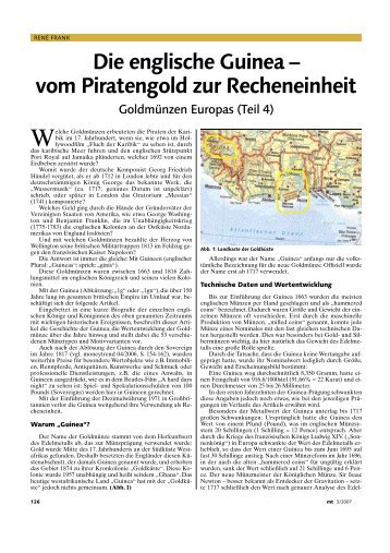 Die englische Guinea â vom Piratengold zur ... - Rene Finn