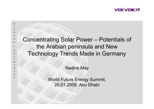 Concentrating Solar Power - Renewables Made in Germany
