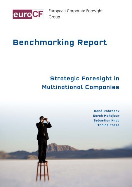 Benchmarking Report - Strategic Foresight in ... - René Rohrbeck