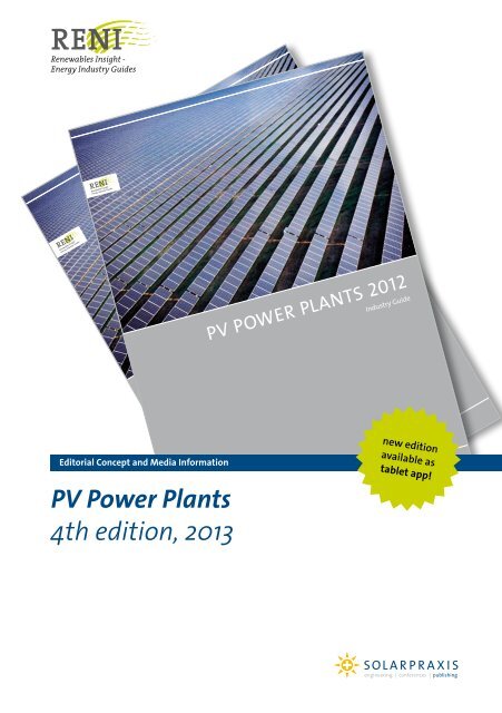 PV Power Plants 4th edition, 2013 - Renewables Insight