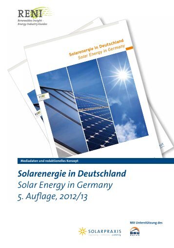 Solarenergie in Deutschland Solar Energy in Germany 5. Auflage ...