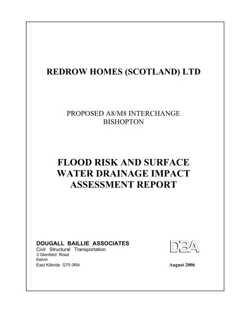 flood risk and surface water drainage impact assessment report