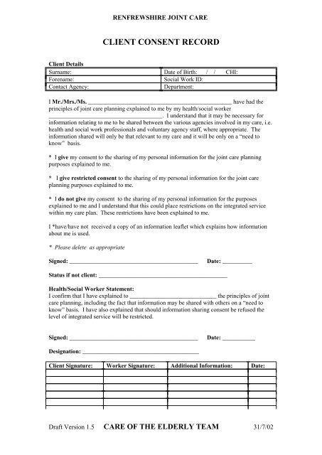 Consent To Share Personal Information Template Consent To Share Personal Information Template