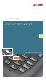 Quick Reference Guide, Ascom d81 DECT Handset, TD 92667DE