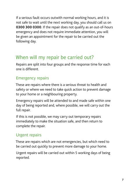 repairs handbook - Renfrewshire Council