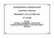 QUARTERLY MEETING: October 2007 - Renfrewshire Council