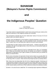 SUHAKAM and the Indigenous Peoples' Question - Rengah Sarawak