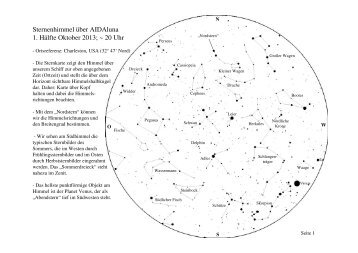Sternenhimmel Ã¼ber AIDAluna 1. HÃ¤lfte Oktober 2013 ... - renken.de