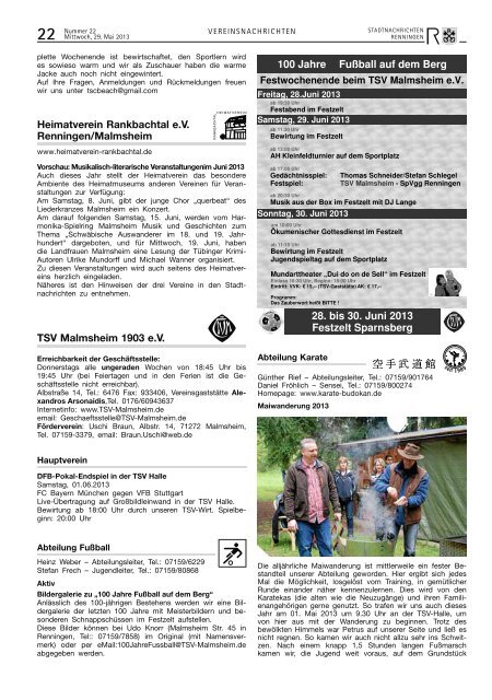 Ausgabe Nr. 22 - Stadt Renningen