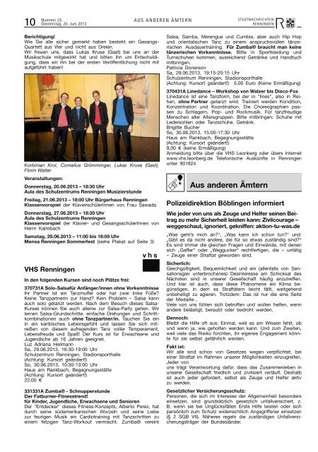 Ausgabe Nr. 25 - Stadt Renningen