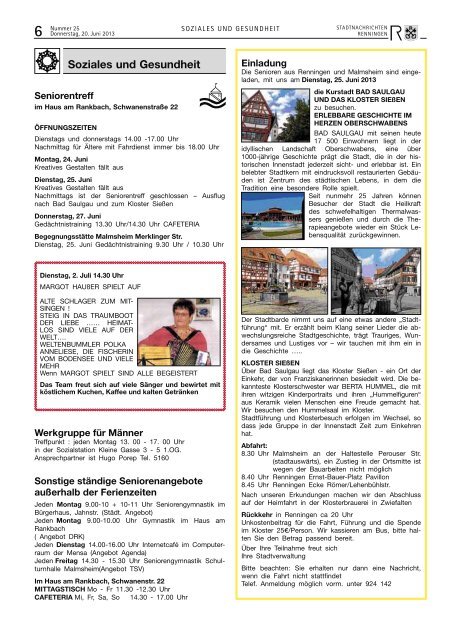 Ausgabe Nr. 25 - Stadt Renningen