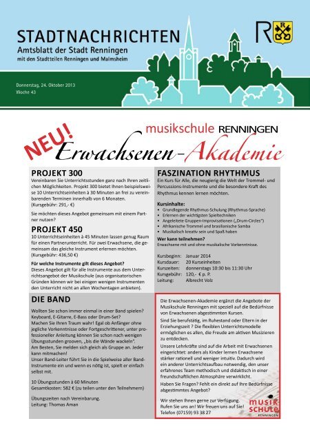 Ausgabe Nr. 43 - Stadt Renningen