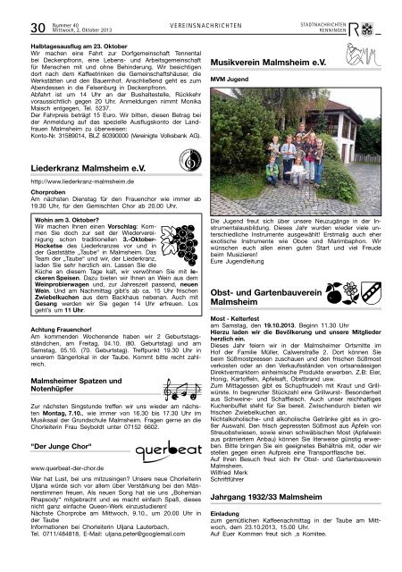 Ausgabe Nr. 40 - Stadt Renningen