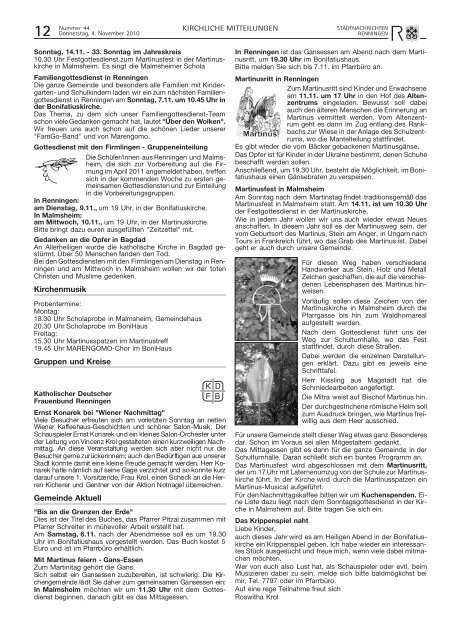 Ausgabe Nr. 44 vom 04.11.2010 - Stadt Renningen